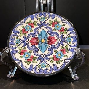 Hand Made Pottery Ceraplat Spain miniature 5" Wall hanging collector plate